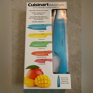 NEW Cuisinart 10-Pc. Ceramic-Coated Cutlery Set with Blade Guards